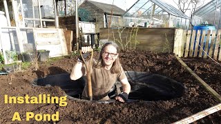 Installing a Pond at the Allotment [upl. by Tearle854]