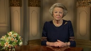 Toespraak Koningin aan de vooravond van haar abdicatie 2013 [upl. by Hsac]