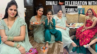 Monalika 🥰 ki 1st Diwali 🪔 celebration with Family [upl. by Yaresed]