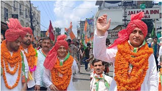 Congress candidate Bhupinder Singh Jamwal today filed his nomination for SMVD Katra constituency [upl. by Halas]