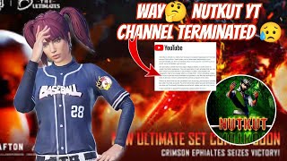 way🤔 nutkut yt channel terminated 😥 reasonnutkutyt nutkut pubgmobile [upl. by Bartley]