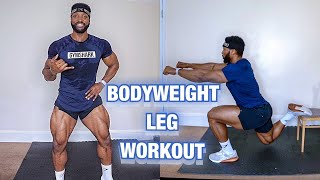 The MOST EFFECTIVE BODYWEIGHT LEG WORKOUT  At HOME  No Equipment [upl. by Ulrich]