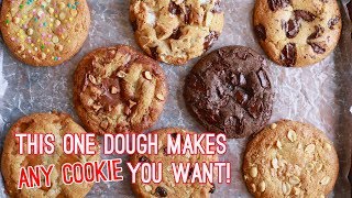 Crazy Cookie Dough One Cookie Recipe with Endless Variations [upl. by Nuris]