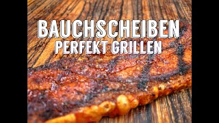 Bauchscheiben perfekt grillen  knusprig aber nicht schwarz  Westmünsterland BBQ [upl. by Iffar]