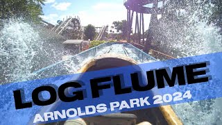 Log Flume à Arnolds Park  POV 2024 [upl. by Oppen]