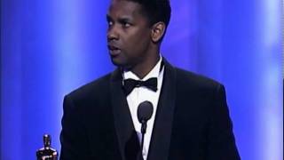 Denzel Washington Wins Best Supporting Actor  62nd Oscars 1990 [upl. by Rempe]