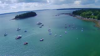 Sorrento Harbor Sorrento Maine Cinematic Drone Footage [upl. by Purdy]