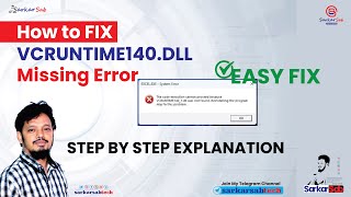 How To Fix The Error VCRUNTIME1401dll Missing Or Not Found Error On Windows 1011 [upl. by Auhsoj]