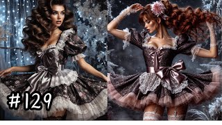 Satin Maids in the Night Garden  AI French Maids in 4K [upl. by Ed]