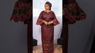 Latest Ankara and Lace kaftan for Ladies II Ankara Boubou Gown Styles 2023 II Ankara long Gown style [upl. by Eitsirk]