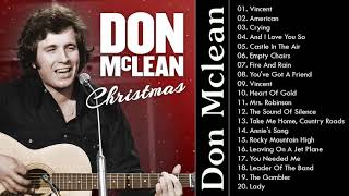 Don Mclean Greatest Hits  Best Don Mclean Songs  Don Mclean Folk Rock Country Songs With Lyrics [upl. by Taft930]