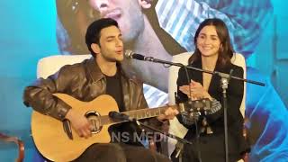 Vedang Raina and Alia Bhatt Singing in Delhi  Vedang Raina Singing  Jigraa Press Meet [upl. by Allehcram524]