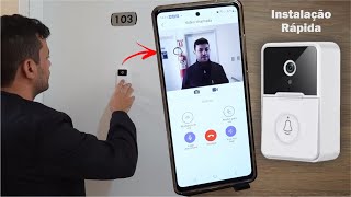 Campainha com câmera sem fio Instalação no Celular  Doorbell Smart [upl. by Bolton]