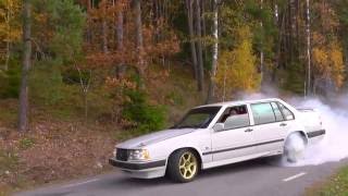 Tuned Volvo 940 Turbo 8V Burnout [upl. by Oberon]