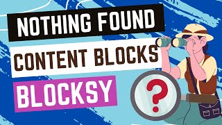 How to make a Nothing Found Page  Blocksy Content Blocks [upl. by Ahsinot]