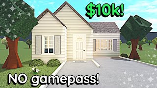 10k Bloxburg NO GAME PASS Starter House Build For Beginners [upl. by Thgiled]