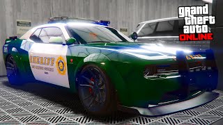 Police Gauntlet Interceptor Dodge Challenger SRT Police  GTA 5 DLC Vehicle Customization [upl. by Annazus207]