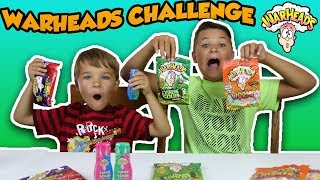 EXTREME SOUR CANDY CHALLENGE WARHEADS HARD CANDY WORMS CHEWY CUBES DROPS Candy Review [upl. by Abate]