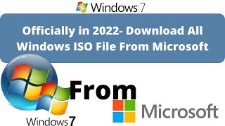 Download Windows 7 ISO File Officially in 2022 Download All Window ISO File From Microsoft [upl. by Garibull939]