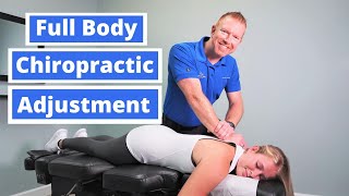 Pinched Nerve in Neck Relief with Full Body Chiropractic Adjustment  Chiropractor Exam amp Adjustment [upl. by Nerine]