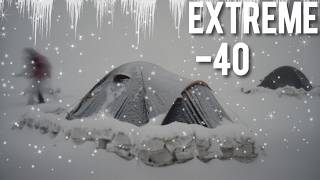 Extreme Winter Camping in Alaska 40C 6 Nights of Extremely Cold Winter Camping in a Hot Tent [upl. by Anayra]