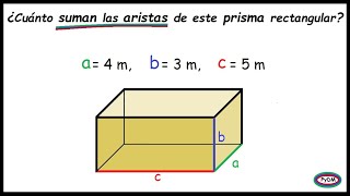 Perímetro de un Prisma Rectangular Suma de aristas de un Prisma Rectangular [upl. by Irik]