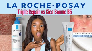 The Great Moisture Showdown La Roche Posays Cicaplast Baume B5 Vs Triple Repair Moisturizing Cream [upl. by Osnofedli]