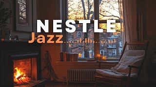 Relaxing Autumn Evening Jazz 🍂 Smooth Music amp Fireplace Ambience [upl. by Milstone256]