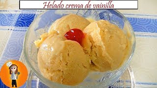 Helado crema de vainilla  Receta de Cocina en Familia [upl. by Anayek875]