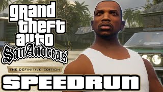 GTA San Andreas Definitive Edition Speedrun on PC  Full Game [upl. by Stearn]