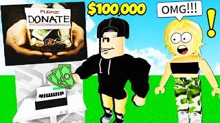 I Gave A POKE FAN 100000 To Pay Her BLOXBURG BILLS Roblox [upl. by Esimehc]