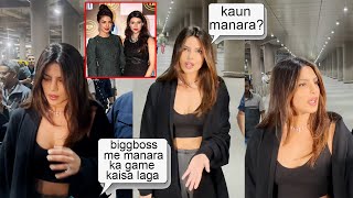 Priyanka Chopra Angry Reaction When Askd About Sister Mannara Chopra In Biggboss Aftr Family DSPUTE [upl. by Aimas302]