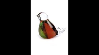 Glass cremation ashes keepsake urn Robin redbreast 102680 [upl. by Veronique]