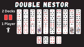 How To Play Double Nestor Solitaire [upl. by Anayia]