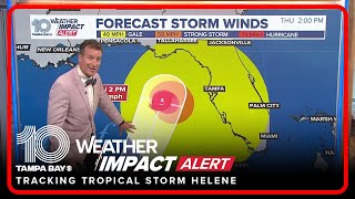 Tropical update Tropical Storm Helene  8 am Wednesday [upl. by Kentigera]