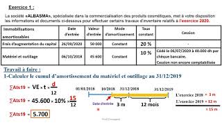 Les amortissements Exercice 1 [upl. by Hunt]