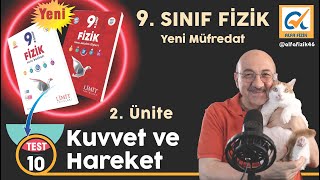 LİMİT YAYINLARI I 9SINIF YENİ MÜFREDAT I 2 ÜNİTE Kuvvet ve Hareket  Test10 [upl. by Allisurd]