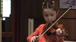 Quinn plays French Folk Song from Suzuki violin book 1 [upl. by Caressa]