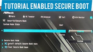 Tutorial Enable Secure Boot di  Mobo Asrock B550M Pro 4 [upl. by Ahtinak]