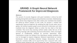 GRAND A Graph Neural Network Framework for Improved Diagnosis [upl. by Enyalaj484]