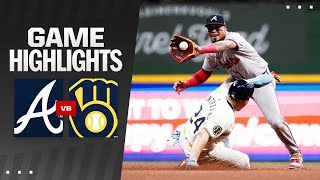 Braves vs Brewers Game Highlights 72924 [upl. by Yroj]