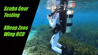 Scuba Gear Testing  XDeep Zeos Wing BCD [upl. by Hulburt120]