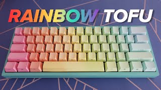 Rainbow Tofu 60 Custom Keyboard  Mechanical Keyboards [upl. by Atsira]