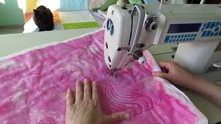 Free Motion Quilting with thick thread Aurifil 12wt [upl. by Anisamot]