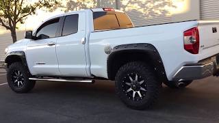 3quot ReadyLift Nitto Trail Grappler Fuel Wheels Custom Exhaust Limo Tint New Toyota Tundra Double Cab [upl. by Neroled]