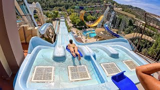 Proracer Water Slide at Aquafantasy Waterpark Turkey [upl. by Ahsia]