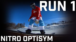 Run 1 2324 Nitro Optisym Snowboard [upl. by Kasper]