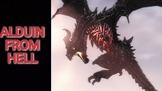 Skyrim Demonic AlduinThe Most Powerful Alduin Mod EverElder Knowledge Quest [upl. by Annairt882]