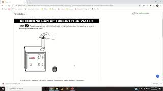 Determination of Turbidity of Water Sample using Nephelometer on Virtual Lab [upl. by Gaidano606]