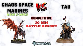 Chaos Cult vs Tau  Competitive Leviathan  Warhammer 40k Battle Report [upl. by Airehc]